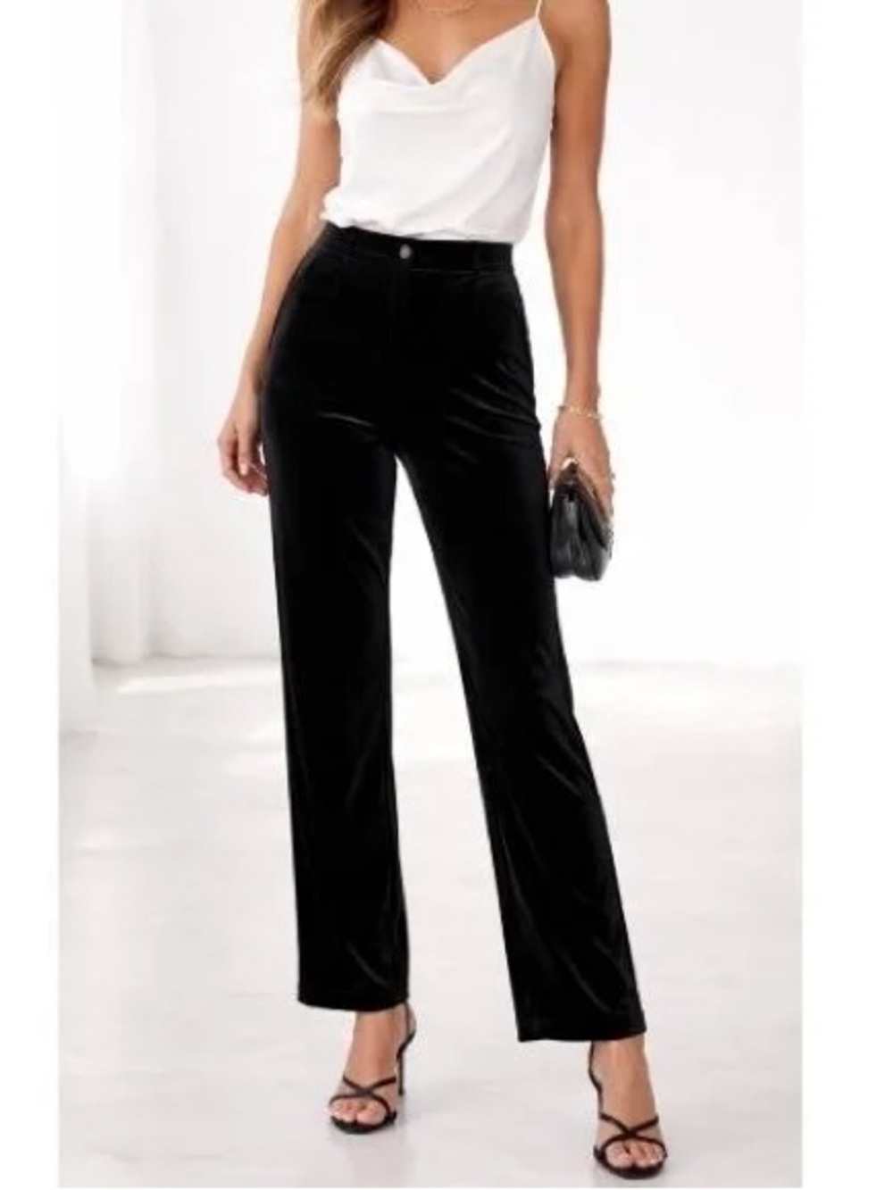 Zara velvet pants black Medium 2731/305
